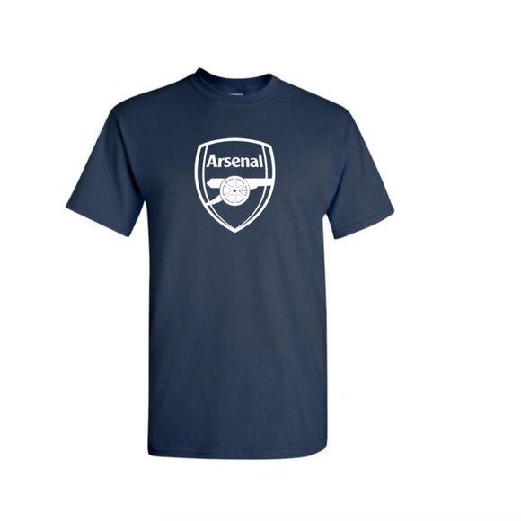 Arsenal Cotton Navy/White T-Shirt - Picture 1 of 1